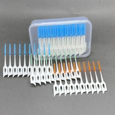 I shape interdental brush toothpick soft silicone Tartar Remover orthodontic denture brush Wholesale 120pcs Private label 