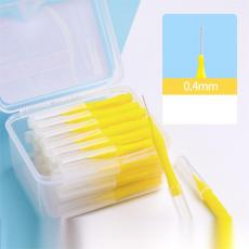 I shaped denture orthodontic interdental brush dental floss cleaning toothpick double high density bristles 40pcs box 