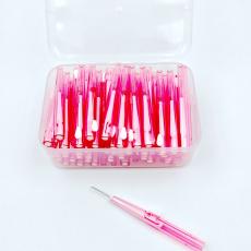 push pull I shape dental toothpick orthodontic toothbrush interdental brush replacement head wholesale OEM logo 60pcs box pack 