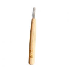 bamboo interdental brush Custom logo Eco Friendly home dental Interproximal I shape toothpick orthodontic toothbrush