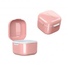 orthodontic retainer denture box teeth retainer aligner colorful plastic dental case storage box with mirror  OEM logo