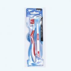 interdental brush Oral hygiene kit Hotel motel 2pcs pack denture orthodontic toothbrush tongue scraper travel Tartar Remover 